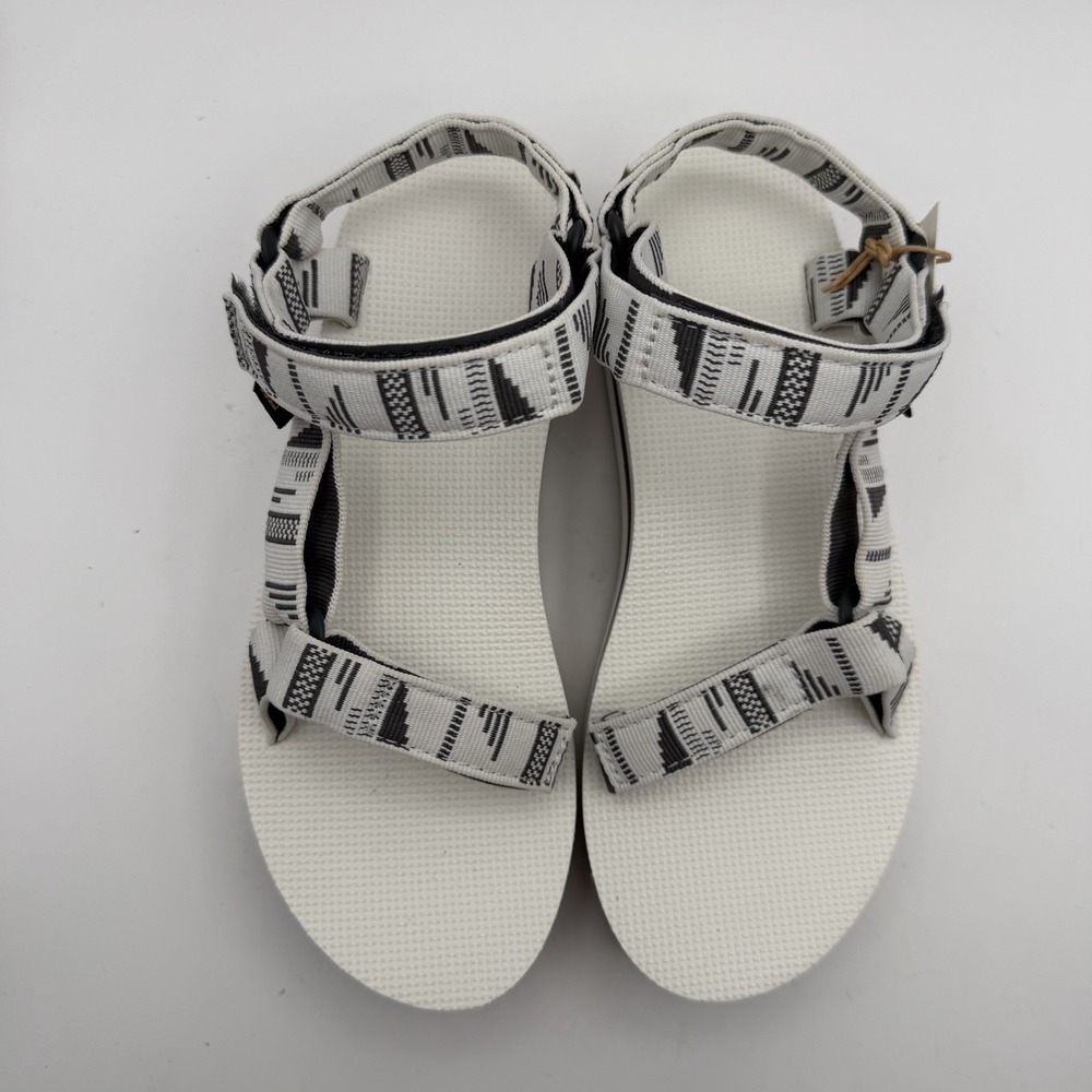 New TEVA Flatform Universal Women's Sandals Sz 8 White Navy Shoes 11008844 Aztec - Picture 2 of 10